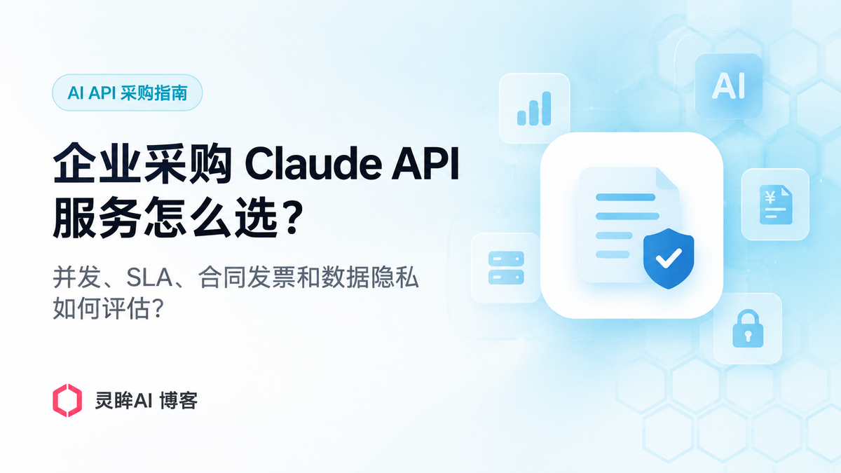 企业采购Claude API服务怎么选？并发、SLA、合同发票和数据隐私如何评估？